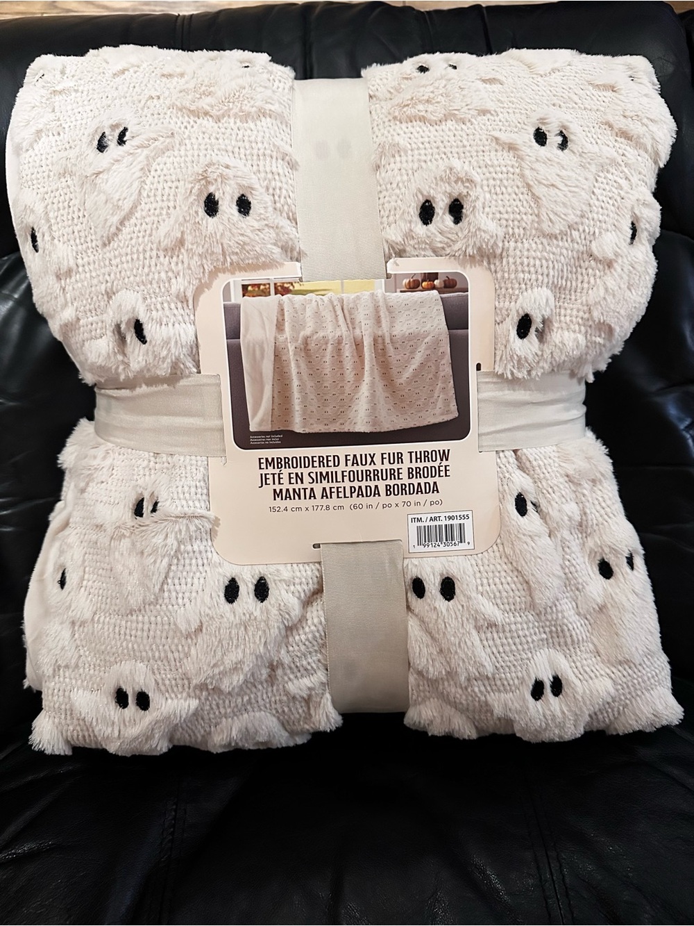 Viral Costco Faux Fur Ghost Halloween Throw